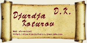 Đurđa Koturov vizit kartica